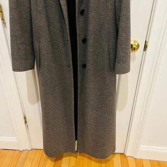 Vintage Regency Pure Cashmere Gray Long Coat Size US 8 / Medium - Picture 4 of 16